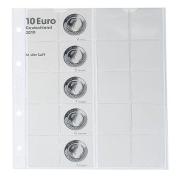 Lindner 1110-1 Hoja pre-impresa karat para monedas de 10 euros Alemania 2019 Lindner 1110-1 Hoja pre-impresa karat para monedas de 10 euros Alemania 2019