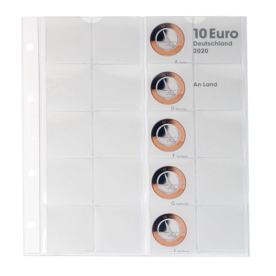 Lindner 1110-2 Hoja pre-impresa karat para monedas de 10 euros Alemania 2020 Lindner 1110-2 Hoja pre-impresa karat para monedas de 10 euros Alemania 2020