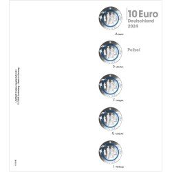 Lindner 1110-6 Hoja pre-impresa karat para monedas de 10 euros Alemania 2024 Lindner 1110-6 Hoja pre-impresa karat para monedas de 10 euros Alemania 2024