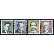 SMI2 Alemania Oriental Germany Nº 2246/49 1981 Personalidades del mov. obrero alemán Lujo SMI2 Alemania Oriental Germany Nº 2246/49 1981 Personalidades del mov. obrero alemán Lujo