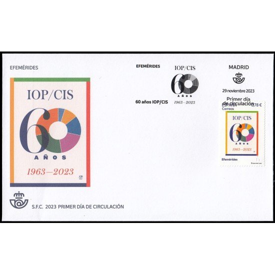 España Spain 5714 2023 Efemérides 60 años IOP/CIS Sobre Primer Día 