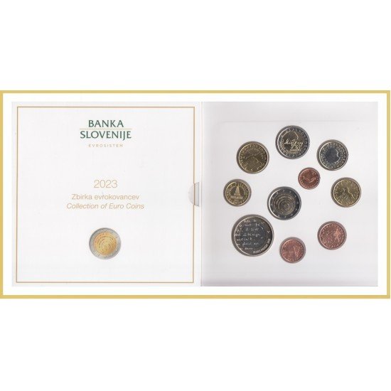 Eslovenia 2023 Cartera Oficial Monedas € euros + 2 € conm. + 3 €
