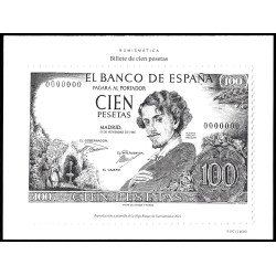 España Spain Prueba de lujo 172a  2023 Billete de cien pesetas