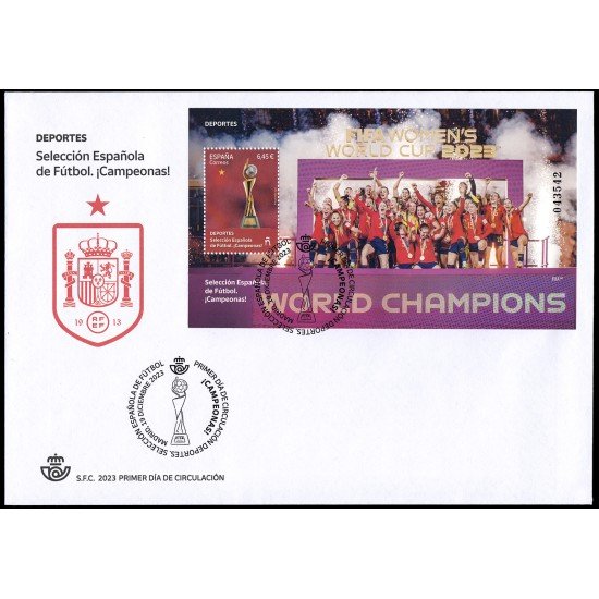 España Spain 5715 2023 Selección Española de futbol Campeonas SPD Sobre Primer Día