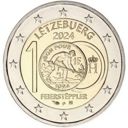 Luxemburgo 2024 2 € euros conmemorativos Feierstëppler Luxemburgo 2024 2 € euros conmemorativos Feierstëppler