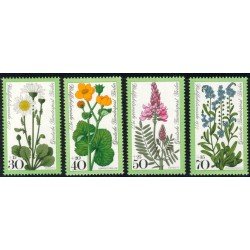 FL3/S  Alemania  Berlín  Nº 518/21  1977  Sorteo benéfico-flores de la pradera-Lujo