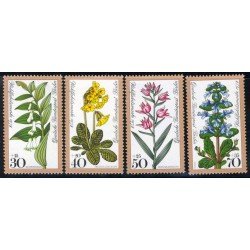 FL3/S Alemania  Berlín  Nº535/38  1978 Sorteo benéfico-flores del bosque-Lujo