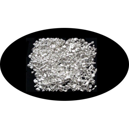 Granalla plata pura lote de 1,606 kg plata fina 999