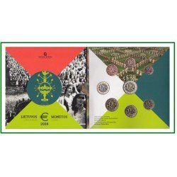 Lituania 2024 Cartera Oficial Monedas € euro Set Festival de la Canción