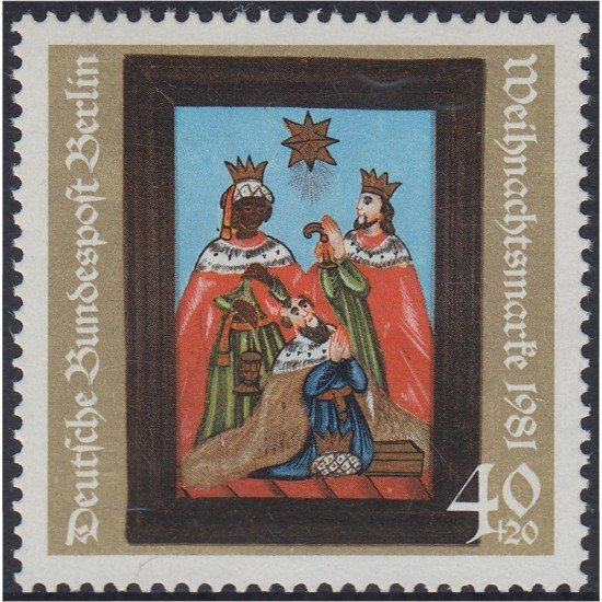  Alemania Berlín 615 1981 Navidad Christmas Los tres reyes Magos MNH 