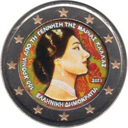 Grecia 2023 2 € euros conmemorativos Color Maria Callas