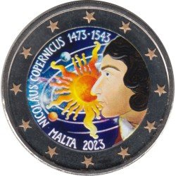 Malta 2023 2 € euros conmemorativos Color Copérnico Malta 2023 2 € euros conmemorativos Color Copérnico