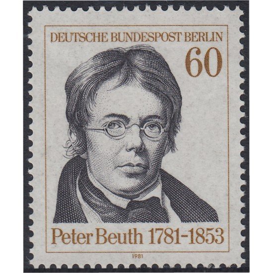 Alemania Berlín 616 1981 200º Aniversario de Peter Beuth MNH Alemania Berlín 616 1981 200º Aniversario de Peter Beuth MNH