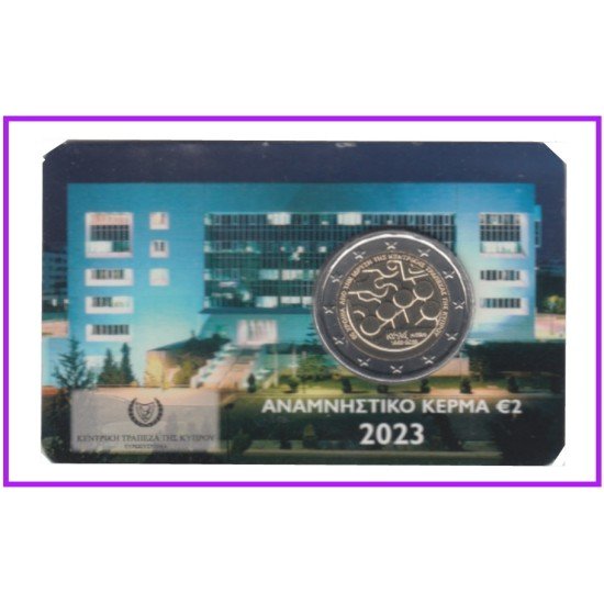 Chipre 2023 Cartera Oficial Coin Card Moneda 2 € conm Banco Central Chipre 2023 Cartera Oficial Coin Card Moneda 2 € conm Banco Central