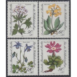 Alemania Berlín 664/67 1983 Sorteo benéfico flores de los Alpes MNH Alemania Berlín 664/67 1983 Sorteo benéfico flores de los Alpes MNH