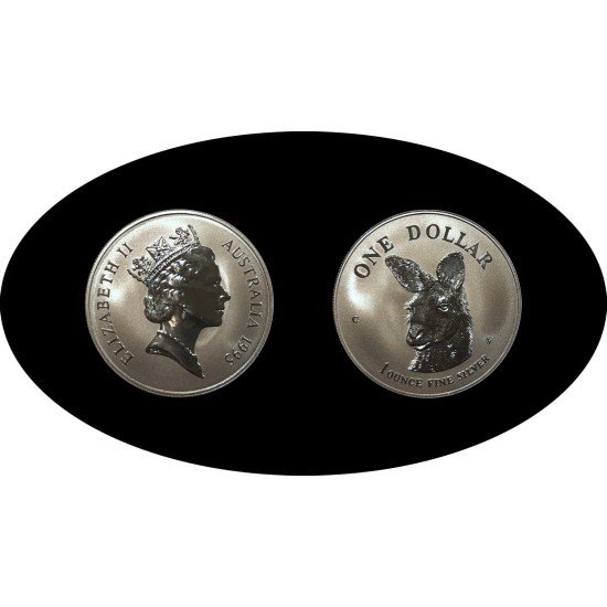 Australia 1 OZ onza 1995 Canguro Kangaroo 1 $ Plata Ag 