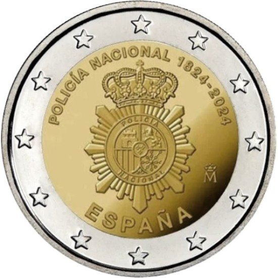 España 2024 2 € euros conmemorativos Policía Nacional España 2024 2 € euros conmemorativos Policía Nacional