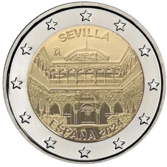 España 2024 2 € euros conmemorativos Alcázar Sevilla España 2024 2 € euros conmemorativos Alcázar Sevilla