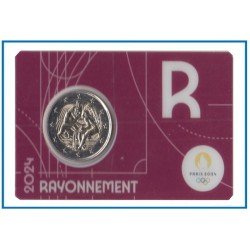 Francia France 2024 Cartera Oficial Coin Card 2€ euros conm. 4a París 2024 Francia France 2024 Cartera Oficial Coin Card 2€ euros conm. 4a París 2024