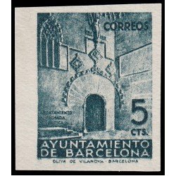 Barcelona 20 1938 Puerta Gótica del Ayuntamiento Sin dentar Sin goma