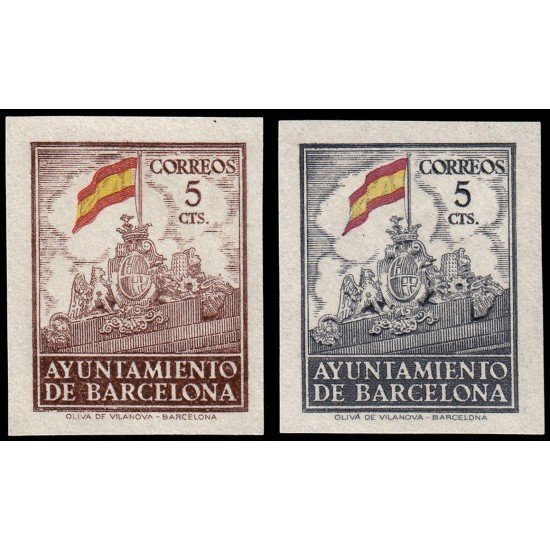 Barcelona SH 29/30 1941 Aniversario de la Liberación Sin dentar MNH