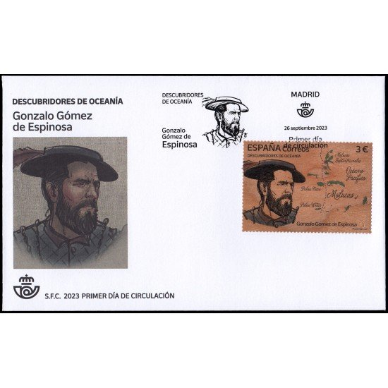 España Spain 5691 2023 Descubridores de Oceanía Gonzalo Gómez de Espinosa  SPD Sobre primer día