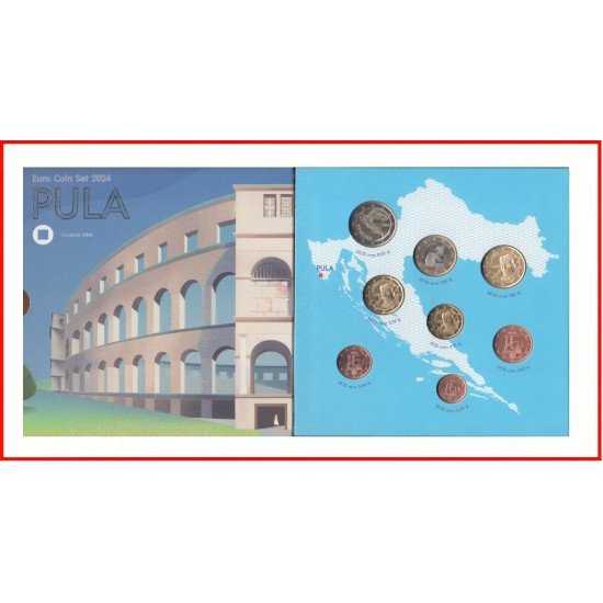 Croacia 2024 Cartera Oficial Monedas € euro Set Pula Croacia 2024 Cartera Oficial Monedas € euro Set Pula