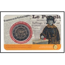 Bélgica 2023 Cartera Of. Coin Card Moneda 2 € conmemorativa Sufragio femenino Bélgica 2023 Cartera Of. Coin Card Moneda 2 € conmemorativa Sufragio femenino