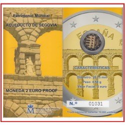España Spain 2016 Cartera Oficial Moneda 2€ euros conm.Proof Acueducto Segovia España Spain 2016 Cartera Oficial Moneda 2€ euros conm.Proof Acueducto Segovia