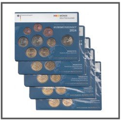 Alemania 2024 Cartera Oficial Euros € (5 cecas) + 2 €  Königsstuhl ( 5 cecas)