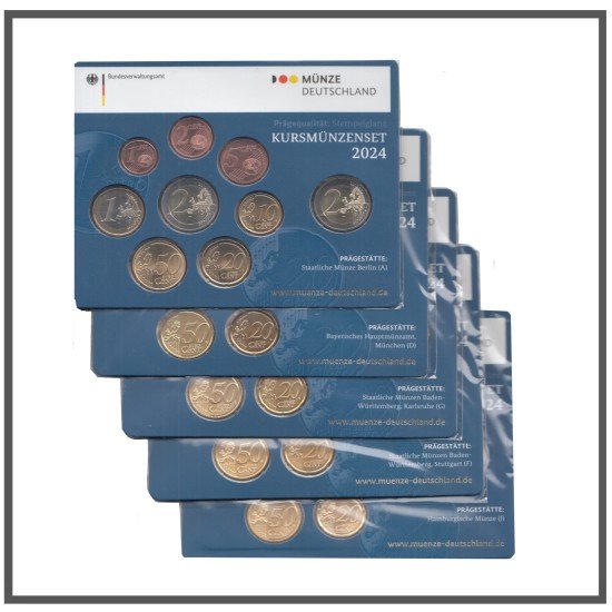 Alemania 2024 Cartera Oficial Euros € (5 cecas) + 2 € Königsstuhl ( 5 cecas) Alemania 2024 Cartera Oficial Euros € (5 cecas) + 2 € Königsstuhl ( 5 cecas)