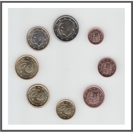 España 2024 Emisión monedas Sistema monetario euro € Tira