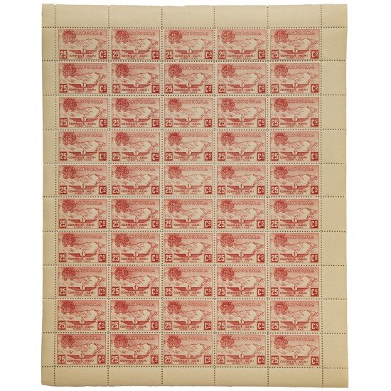 Andorra Española NE 13 1931 Montañas En hoja completa de 50 sellos MNH