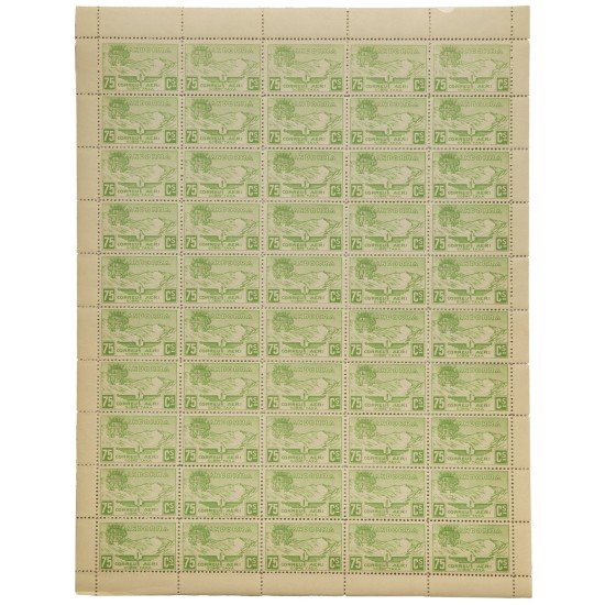 Andorra Española NE 15 1931 Montañas En hoja completa de 50 sellos MNH