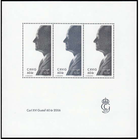 Suecia Sweden HB 32 2006 60 Aniv. de S.M. el Rey Carlos Gustavo XVI MNH