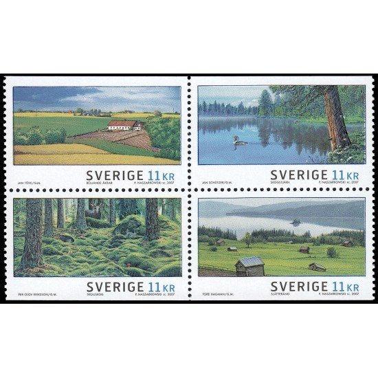 Suecia Sweden 2571/74 2007 Paisajes en verano MNH Suecia Sweden 2571/74 2007 Paisajes en verano MNH