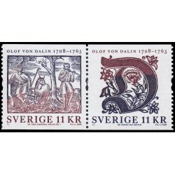 Suecia Sweden 2609/10 2008 Personalidades Olof von Dalin escritor y historiador MNH