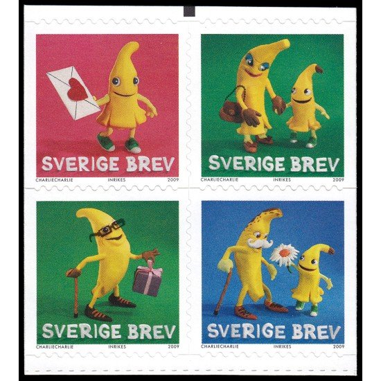 Suecia Sweden 2671/74 2009 Fruta Banana Autoadhesivos Suecia Sweden 2671/74 2009 Fruta Banana Autoadhesivos