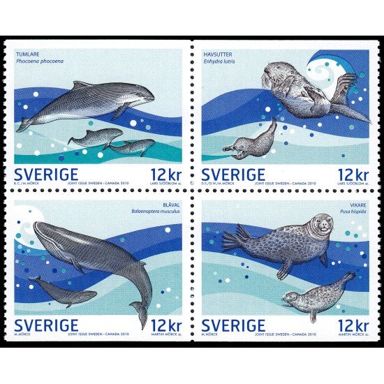 Suecia Sweden 2741/44 2010 Fauna Mamíferos marinos MNH