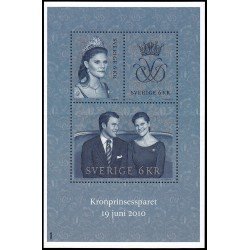 Suecia Sweden HB 51 2010 Boda de S.A.R. la princesa Victoria con Daniel Wesling MNH
