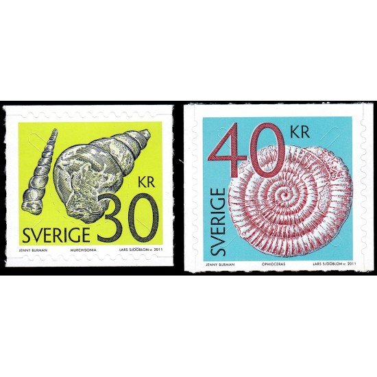 Suecia Sweden 2783/84 2011 Fósiles Autoadhesivos
