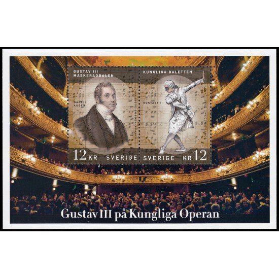 Suecia Sweden F2886 2012 Ópera Gustavo III en el Baile de máscaras MNH Suecia Sweden F2886 2012 Ópera Gustavo III en el Baile de máscaras MNH