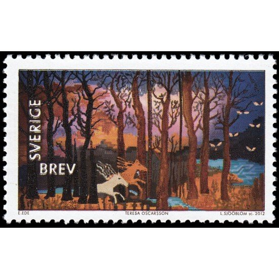 Suecia Sweden 2884 2012 Ilustraciones textiles Teresa Oscarsson MNH