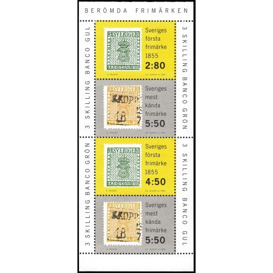 Suecia Sweden 1694/96 1992 Año del sello postal Sellos famosos MNH