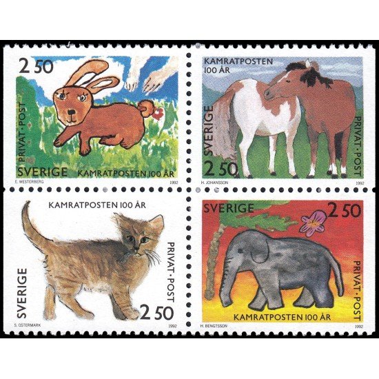 FAU5 Suecia Sweden 1699/02 1992 Tarifas reducidas Centenario de la revista infantil Kamratposten MNH FAU5 Suecia Sweden 1699/02 1992 Tarifas reducidas Centenario de la revista infantil Kamratposten MNH