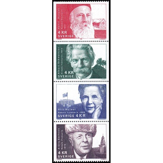 Suecia Sweden 1673/76 1991 Galardonados del premio Nobel de la Paz MNH Suecia Sweden 1673/76 1991 Galardonados del premio Nobel de la Paz MNH