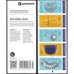 Suecia Sweden C3049 2015 Cuando el hierro se encuentra con la plata Carnet Autoadhesivos Suecia Sweden C3049 2015 Cuando el hierro se encuentra con la plata Carnet Autoadhesivos