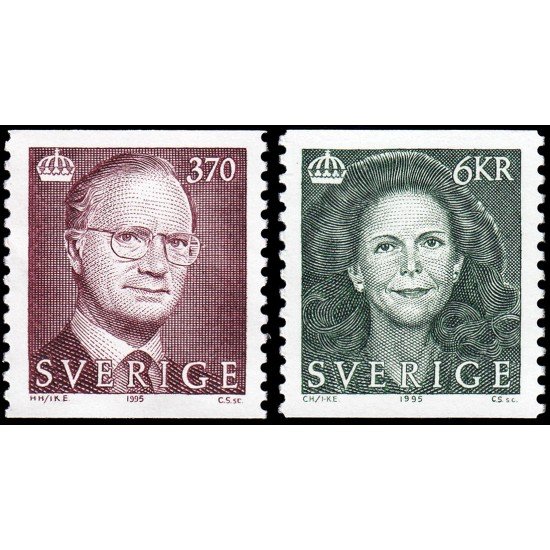 Suecia Sweden 1847/48 1995 Rey Carlos Gustavo XVI y Reina Silvia MNH