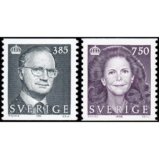 Suecia Sweden 1903/04 1996 Rey Carlos Gustavo XVI y Reina Silvia MNH Suecia Sweden 1903/04 1996 Rey Carlos Gustavo XVI y Reina Silvia MNH