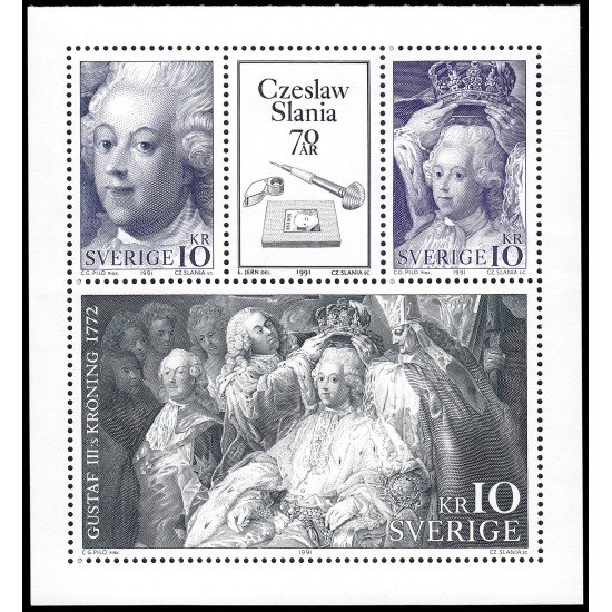 Suecia Sweden HB 21 1991 Día del sello y 70 aniv. del grabador Zceslaw Slania MNH